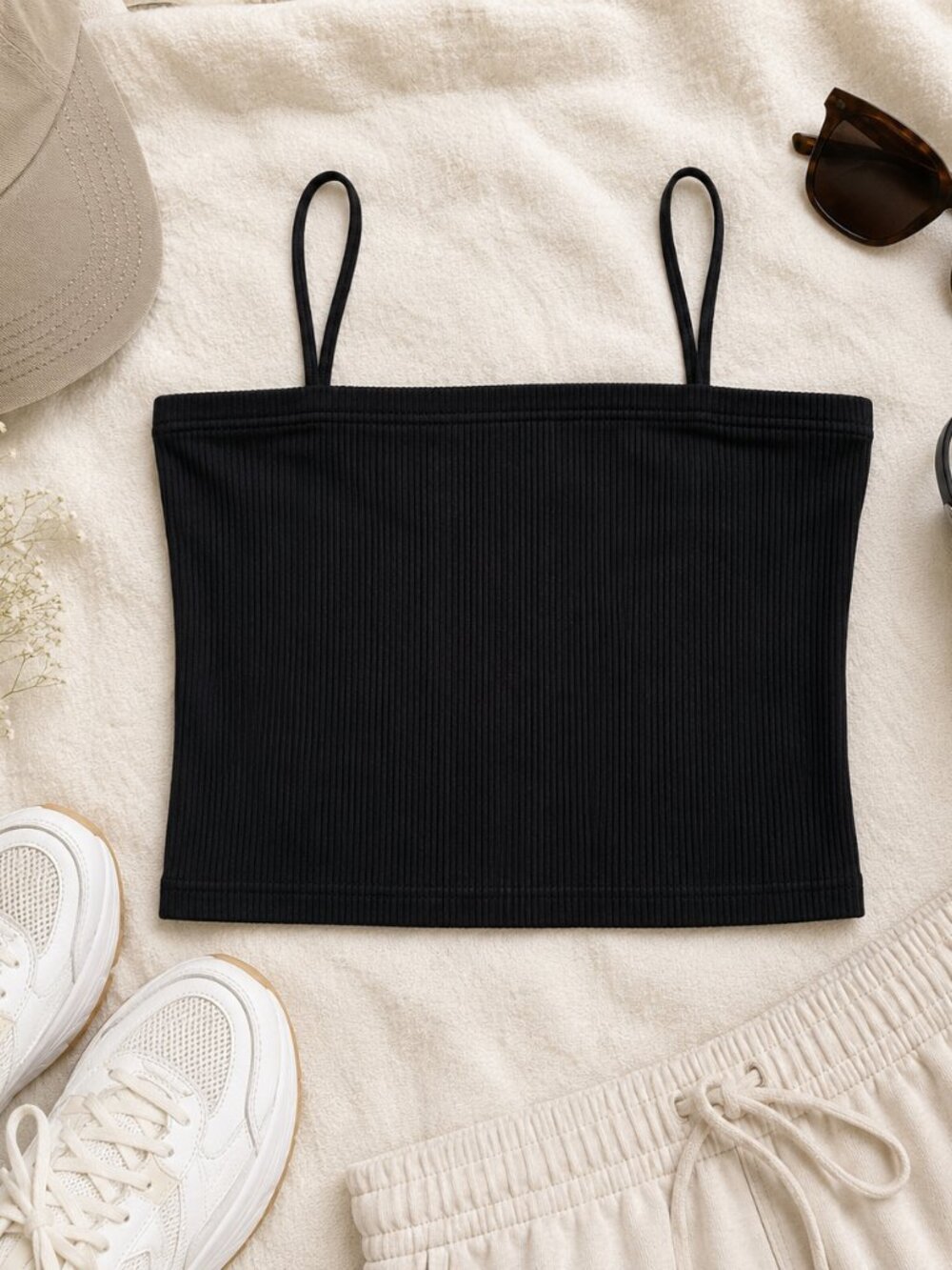 American Eagle Black Ribbed Tube Top Small Strapless Stretch Crop Top Y2K